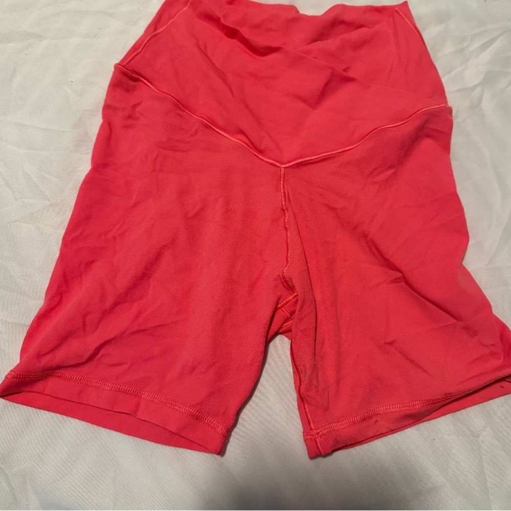 Aerie Coral Bike Shorts - Picture 1 of 2